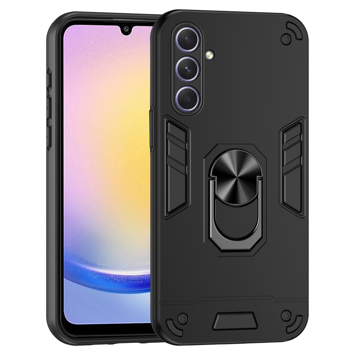 For Samsung Galaxy A25 5G (Global) (161.0 x 76.5 x 8.3mm) Case Kickstand Car Mount Phone Case For Samsung Galaxy A25 5G (Global) (161.0 x 76.5 x 8.3mm) Case Kickstand Car Mount Phone Case